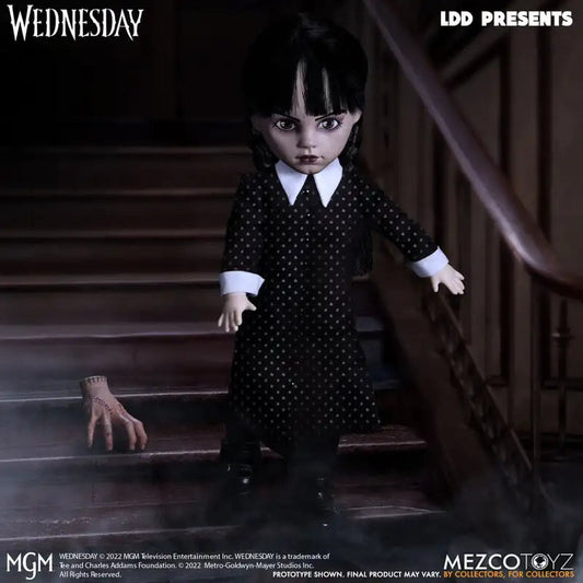 In Stock Genuine Mezco Live Dead Doll Ldd Wednesday Adams Family 10 Inch Mobile Doll Collection Toy Horror Gift SS69