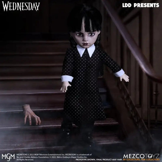 In Stock Genuine Mezco Live Dead Doll Ldd Wednesday Adams Family 10 Inch Mobile Doll Collection Toy Horror Gift SS69