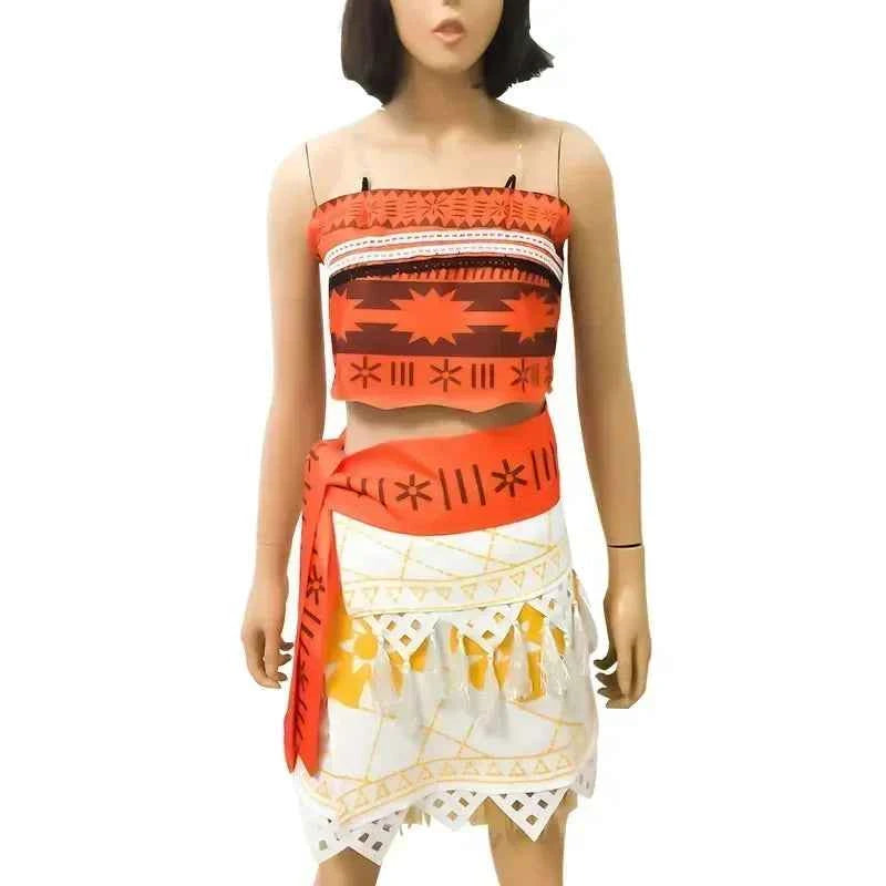 Performance Costume Mao Imoana Ocean Odyssey Cos Film Show Top Rok Pak Kind Fancy Cosplay Vaiana Jurk Outfit Voor Girl Women
