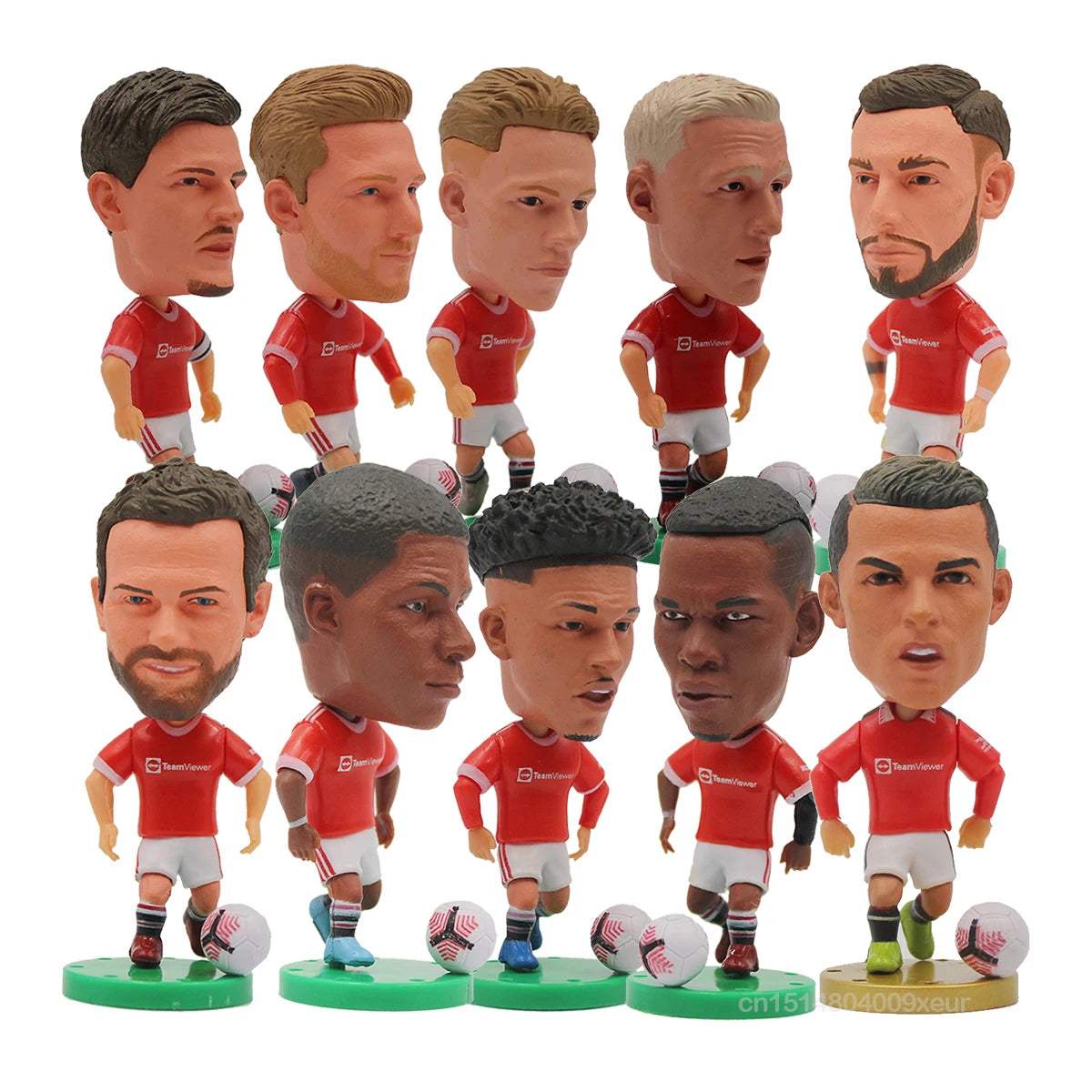 SOCOACN Football Action Figure Doll - 6.5cm PVC Haaland Modric Ronaldo