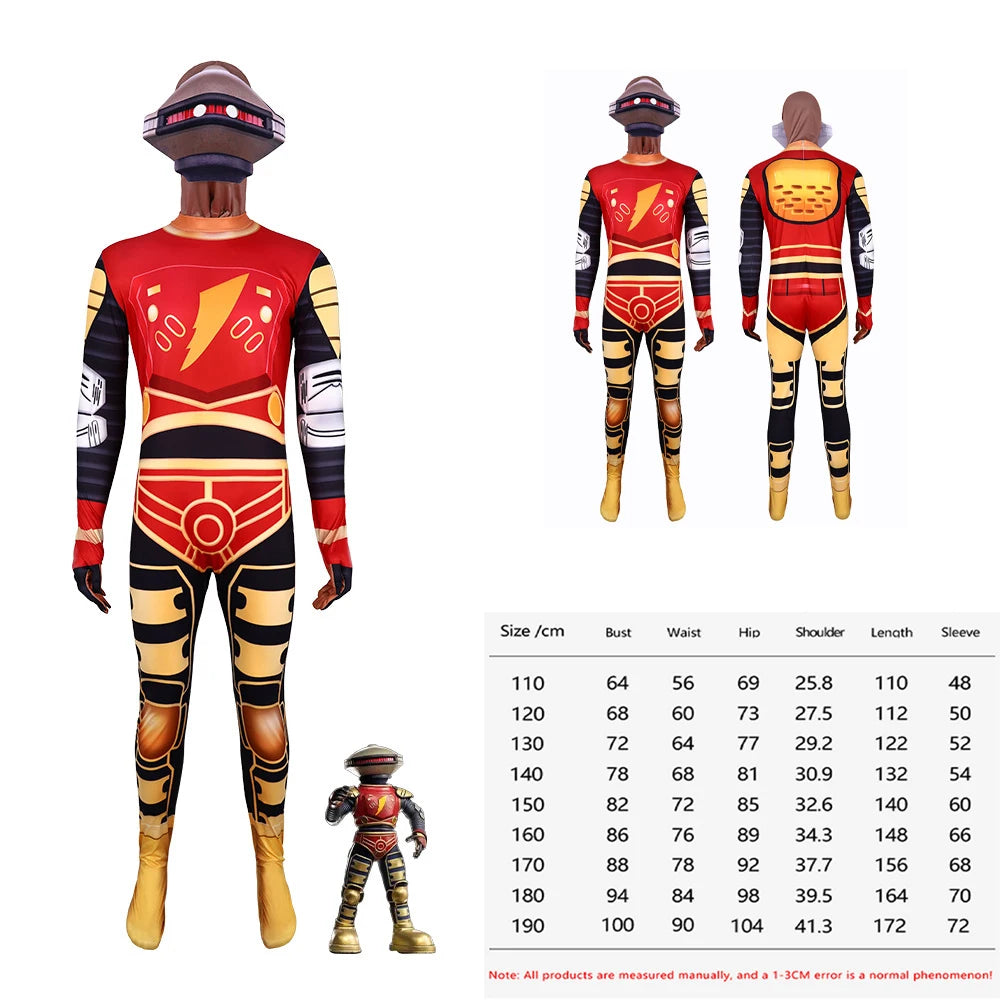 Samurai Sentai Shinkenger Cosplay Jumpsuit & Mask Set for Adults