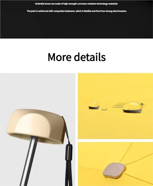 SS69 Mini Pocket Umbrella, 5-Folding UV Protection Sun Parasol