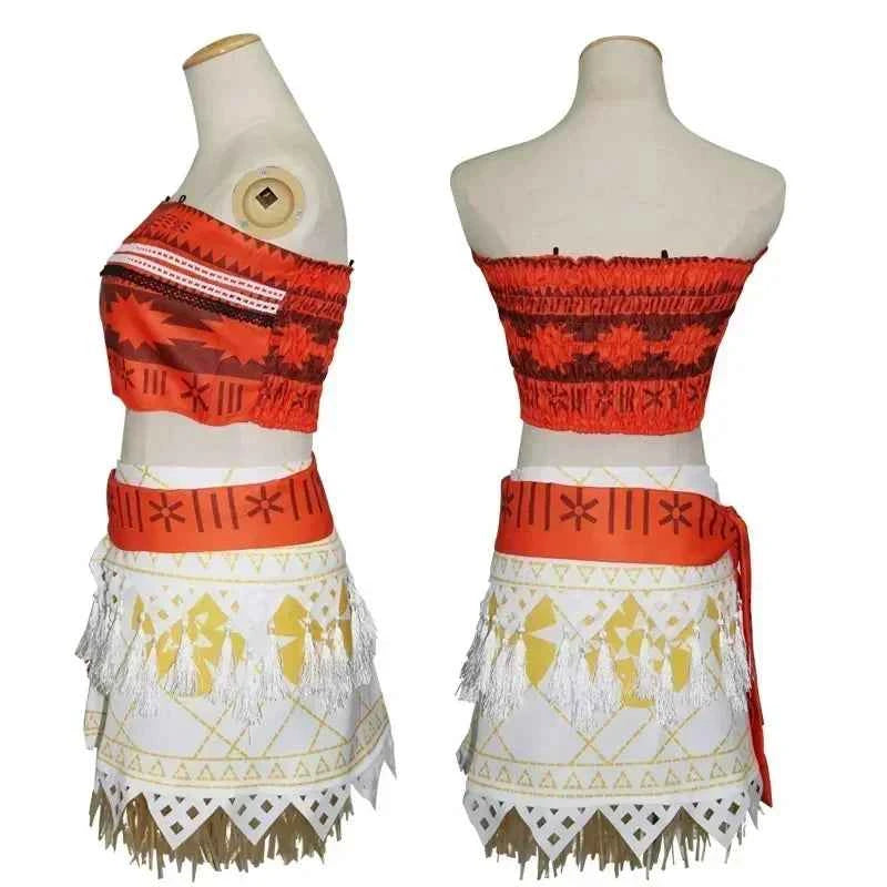 Performance Costume Mao Imoana Ocean Odyssey Cos Film Show Top Rok Pak Kind Fancy Cosplay Vaiana Jurk Outfit Voor Girl Women