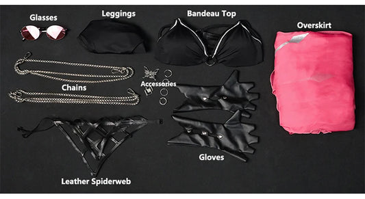Kafka Honkai Star Rail Cosplay Swimsuit Set - Polyester Knit Summer Outfit