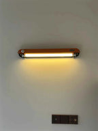 Bauhaus Retro Wall Lamp Vintage Industrial Orange Sconce No Wiring Needed LED Wall Light For Bedroom Study Room Sideboard Cafe