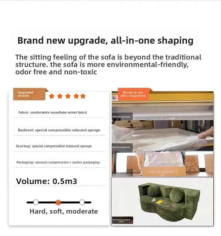 Living Room Sofas Vacuum Compression Sofa Pure Sponge Single Multifunctional Foldable Special Shaped Sofa Bed Furniture
