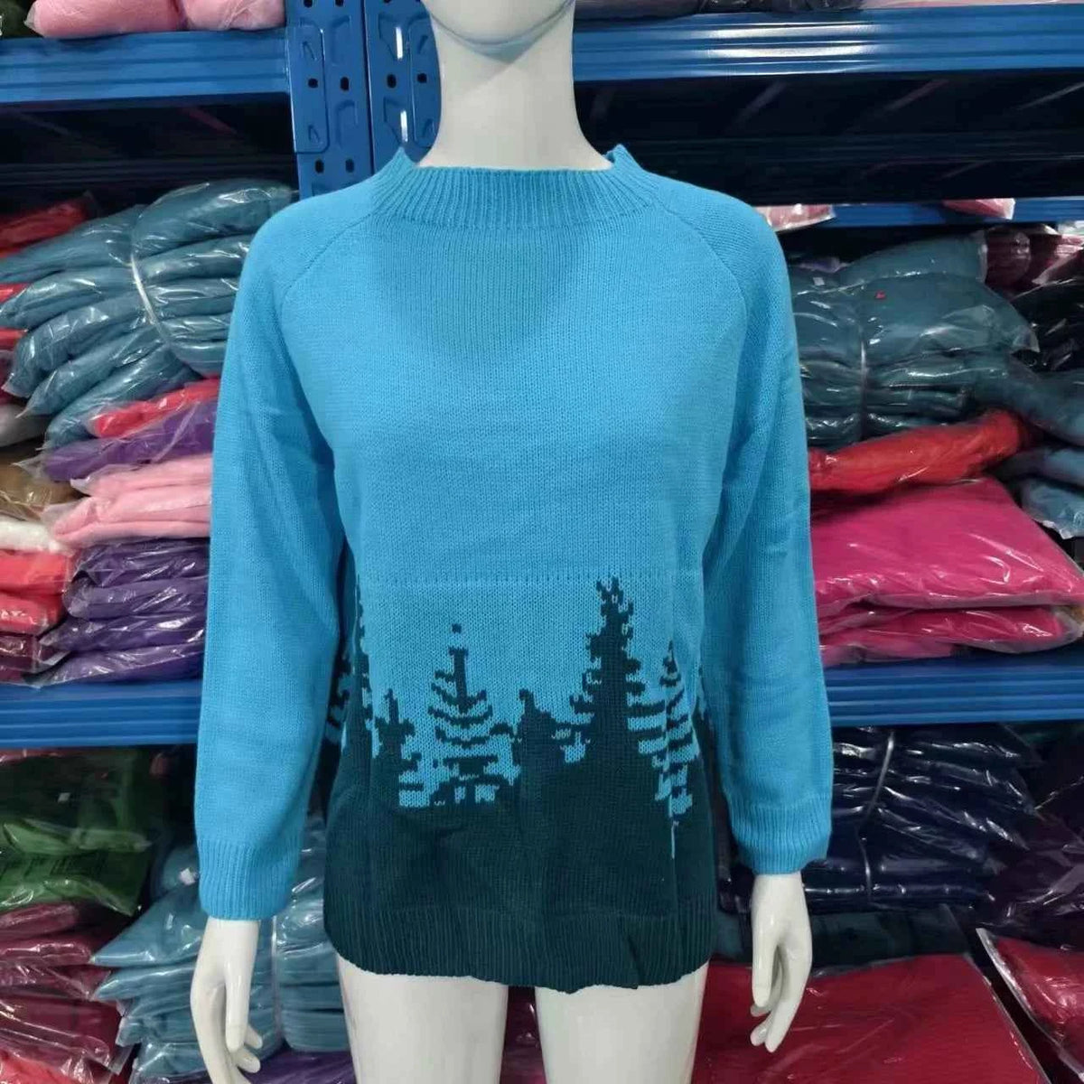 Spring Knitted Women's Sweater O-neck Long Sleeve Casual Loose Sweater Elegant Trendy Print Female Winter Fashion Ladies Clothes