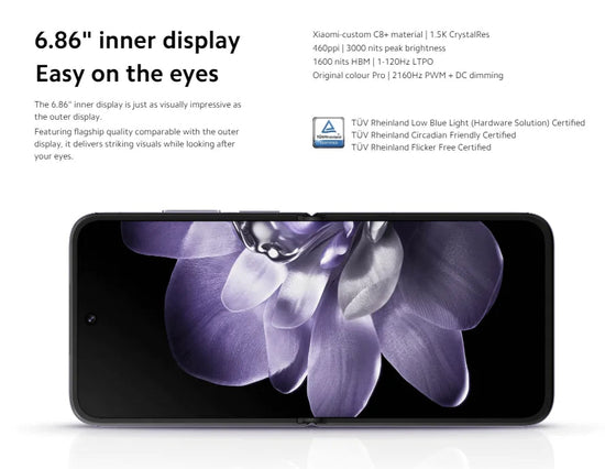 Global Version Xiaomi MIX Flip Snapdragon 8 Gen 3 Smartphone 4.01