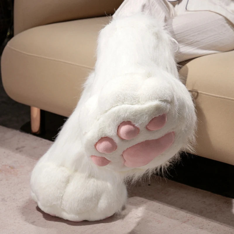 Fursuit Paw Gloves Boots Giant Wearable Wing Accessories Plush Toys Furry Cosplay Cat Bear Shoes Cute Fluffy Animal Manga Party SS69