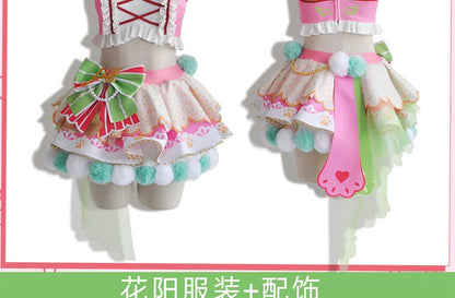 In Stock Anime LoveLive Cat Twin Tail Arcade Game 9 Characters Cosplay Costume Tojo Nozomi Nico Honoka Umi Rin Maki Eli Full Set SS69