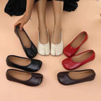 2026 New Women's Split-Toe Tabi Flats, Soft Leather Slip-On Ballet Shoes, Comfortable Casual Daily Wear Flat Shoes for Ladies