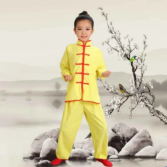 Kids Kung Fu Uniform Men Women Chinese Clothes Children's Sets Performance Boy Set Tai Chi Outfit Girl Wushu Costume Tang Suit