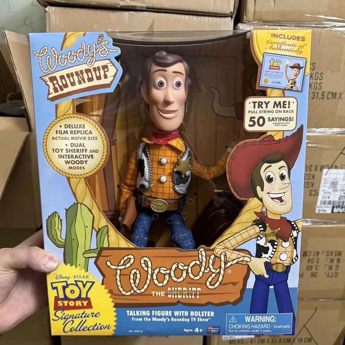 Hot 40cm Disney Pixar Toy Story  Woody Action Figures English Movie Sound Character Doll Cloth Cowboy Birthday Gift For Children