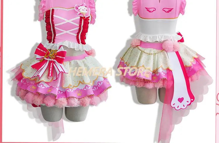 In Stock Anime LoveLive Cat Twin Tail Arcade Game 9 Characters Cosplay Costume Tojo Nozomi Nico Honoka Umi Rin Maki Eli Full Set - SS69