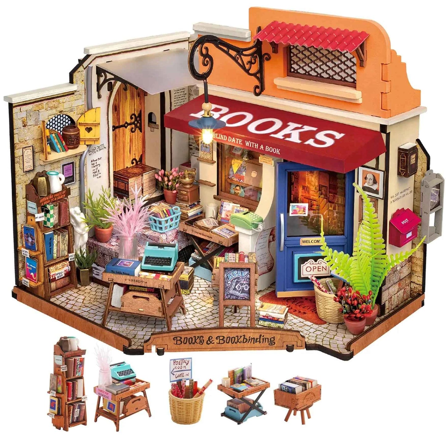 Robotime Rolife Becka's Baking House 3D Puzzle DIY Miniature Dollhouse Kit Amazing Gift for Children DG161