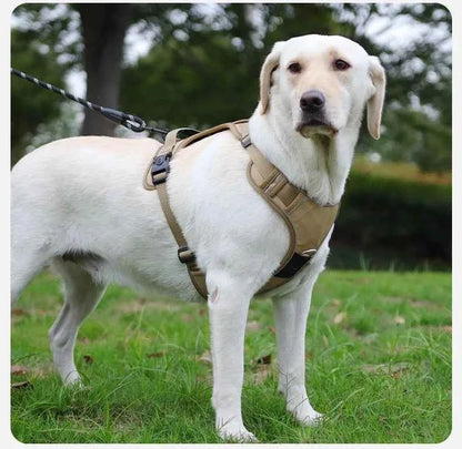Dog Harness with Airtag Holder and Leash Set-Premium Oxford Breathable Material Durable Reflective Dog Harness and Leash Set