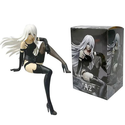 Nier Automata 2B A2 9S Sitting Position Game Figure Mechanical Lifeform Statue Collection Desktop Decoration  Toys Gifts SS69 24.69 C  with box