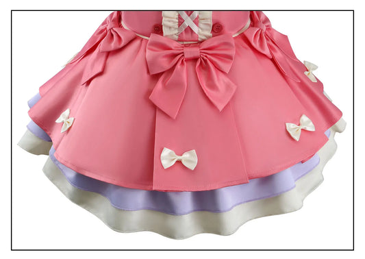 Lily Barrier Identity V Cheerleader Cosplay Costume Pink Women's Uniform