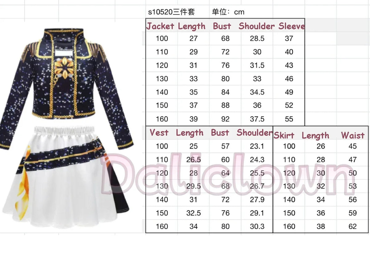 Daliclown Kids Anime Idol Singer Cosplay Costume Performance Outfit