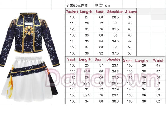 Daliclown Kids Anime Idol Singer Cosplay Costume Performance Outfit
