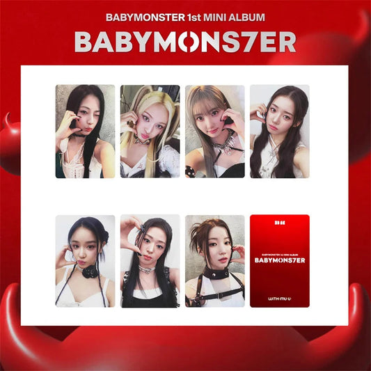 8pcs/set KPOP BABYMONSTER Album HAPPY 1000 DAYS LOMO Card Tea Lu Bao Monster Photo Card AHYEON HARAM RORA RUKA ASA Postcard SS69 7.69 CH-XK-BAB18