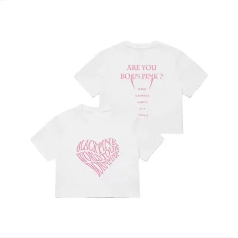 Crop Navel Baring Sport T-shirt Cotton Kpop BP Concert T-Shirts Fashion Summer Clothes Women Pink Clothes Sport Short Sleeves SS69 21.69 2 / XXL