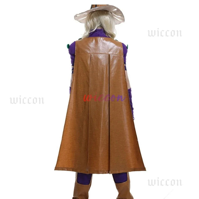 JoJo Spin Master Gyro Zeppli Cosplay Costume Spin Master Zeppli Cosplay Full Set Wig With Hat And Cloak For Halloween Costume