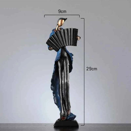 Vintage Musical Instrument Resin Figure Ornaments Figurines Home Decoration Accessories for Living Room Ornaments for Home Decor