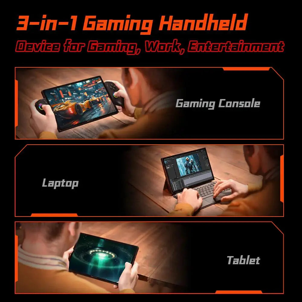 OneXPlayer X1 PRO AMD Ryzen AI 9 HX 370 /8840U PC Game Console 3 IN 1 Laptop Tablet 10.95 Inch 120 Hz AI CPU Computer Controller SS69
