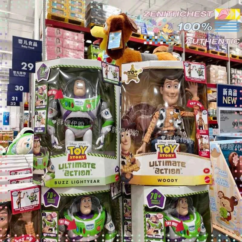 Official Disney Pixar Toy Story Classic Sound Effect Action Figures Buzz Lightyear Woody Simulation Model Collectible Toy For Fa