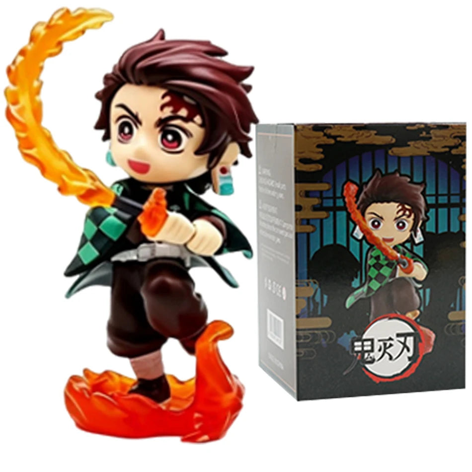 1-12pcs Anime Demon Slayer Blind Box Figure Toys Kimetsu No Yaiba Battle Series Guess Bag Mystery Doll Christmas Birthday Gift