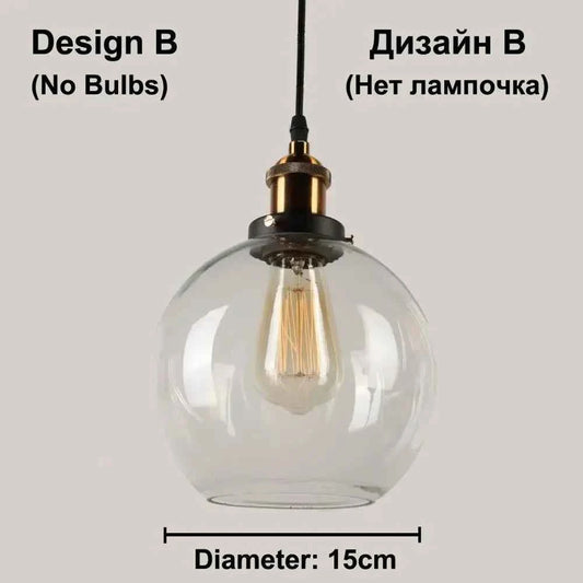 The Nordic Loft Modern Bedroom Pendant Lamp with Clear Gray Amber Vintage Pendant Lights Dining Glass Hanging Light Fixtures