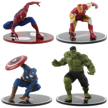 Superhero Figure SpiderMan Ironman Captain America Hulk War Machine Action Figure Model Toys For Kids Christmas Gift SS69