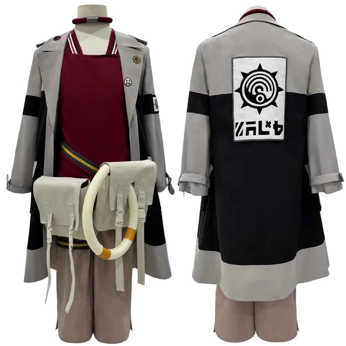 HOLOUN Gachiakuta Anime Enjin Cosplay Costume Embroidery Jacket Pants Bag Convention Halloween Christmas