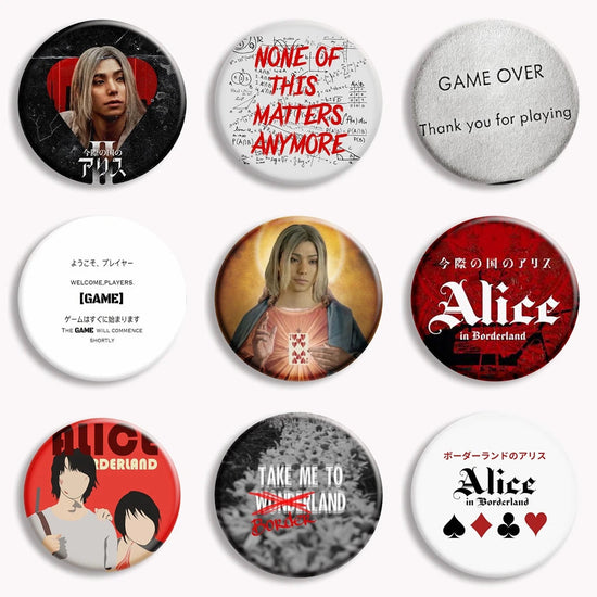 Hot Japan TV Alice in Borderland Soft Button Pin Chishiya Kuina Creative Game Over Brooch Badge Bag Decor Jewelry Fans Collect SS69