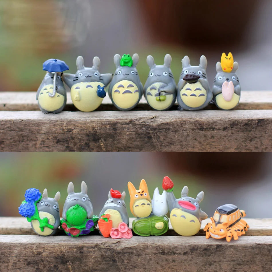 Totoro Mini Figure PVC 1-3cm Anime Micro Landscape Ornament