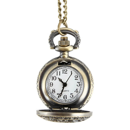 Fashion Women Quartz Pocket Watch Alloy Hollow Out  Butterflies Vintage Sweater Chain Necklace Pendant Clock Gifts SS69