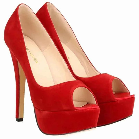 Women Platform Sandals Stilettos Sexy Stripper Pole Dance High Heels Pumps Peep Toe Ladies Nighclub Party Black Wedding Shoes