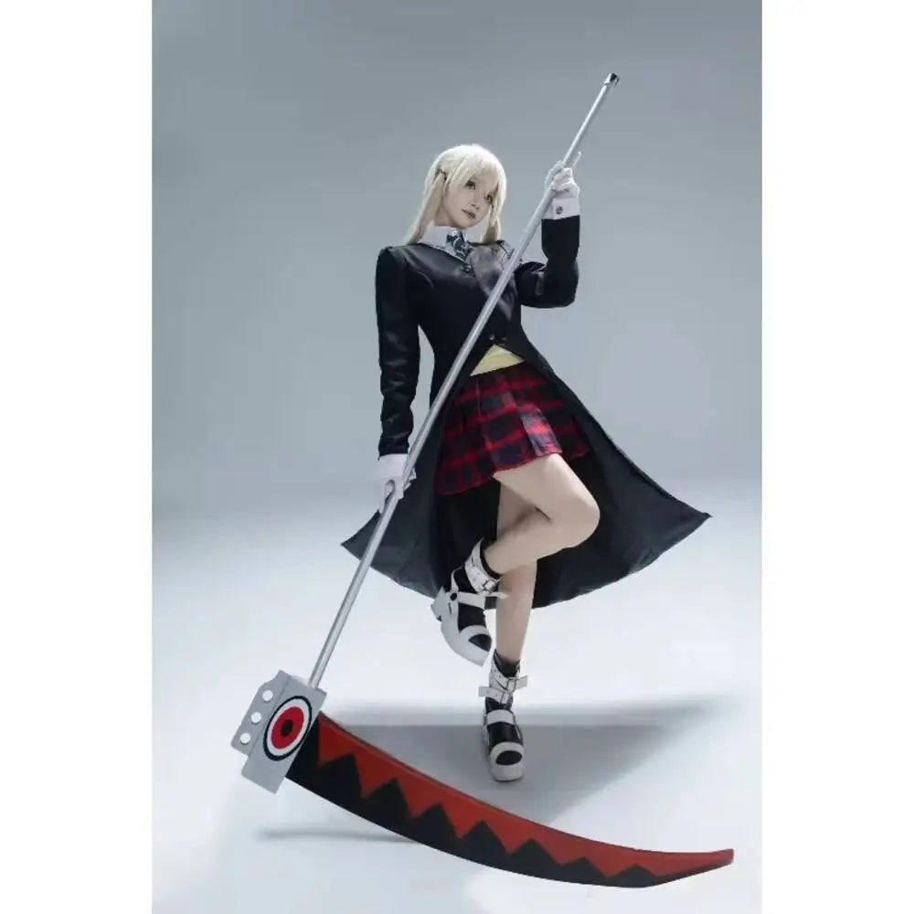 Maka Albarn Cosplay Costume Soul Eater MAKA Black Coat Combat Outfit Dress JK Sailor Uniform Shirt Wig Set For Women Comic Con