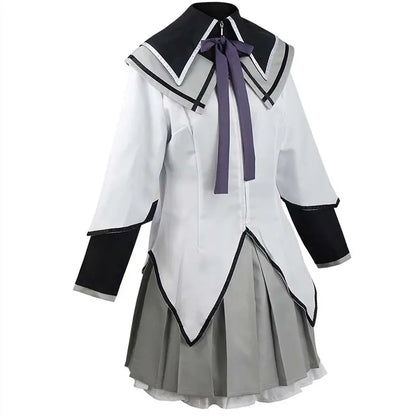 HOMCHEE TRENDS Akemi Homura Anime Cosplay Costume Set with Wig and Stockings