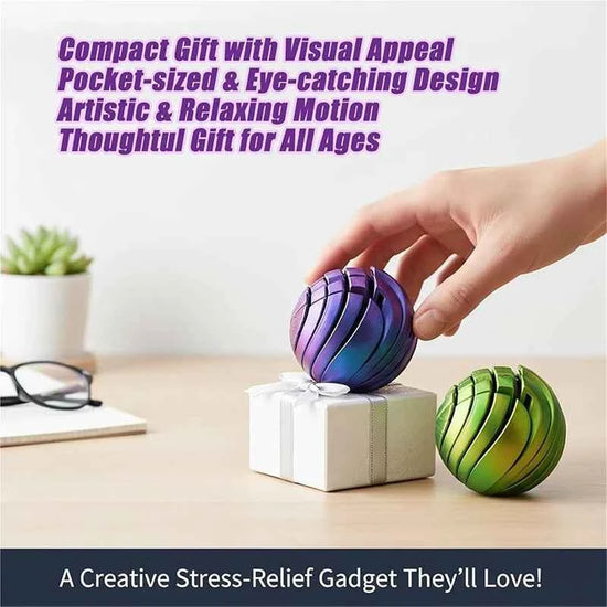 【MQ124】Slime Ball Fidget Toy 3D Printed Twistsphere Fidget Toy Gear Liquid Flow Ball With Rotating Design Anxiety Relief Toys