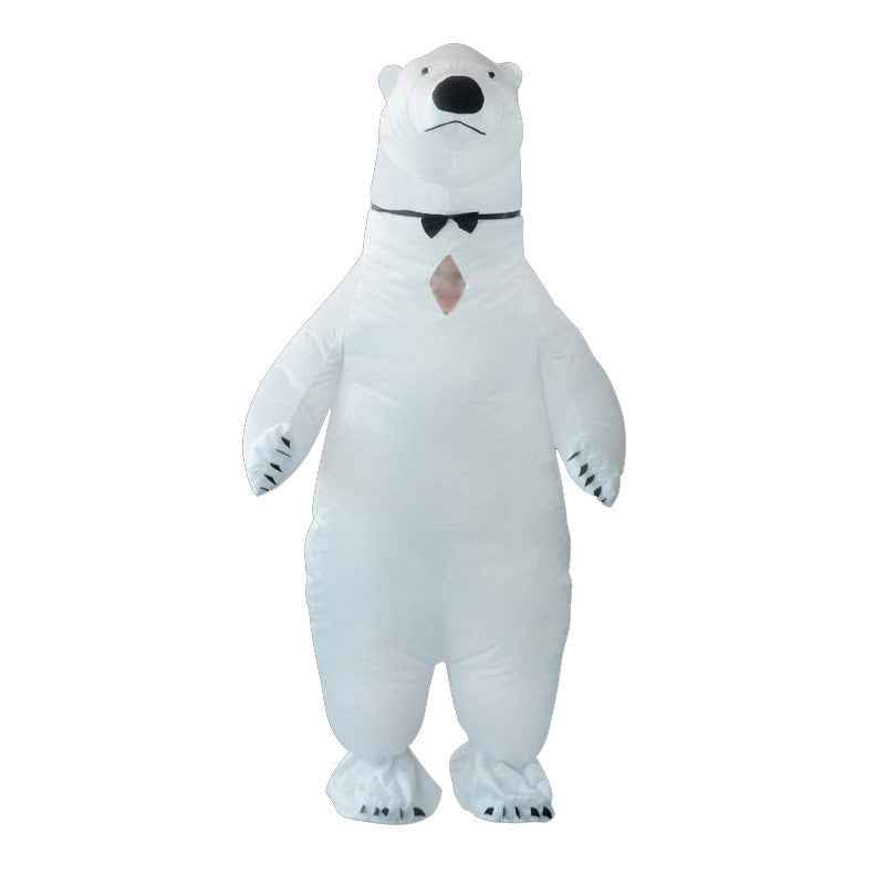 Polar Bear Inflatable Costume New Christmas Holiday Party Performance Atmosphere Props Cartoon Clothes for All Ages