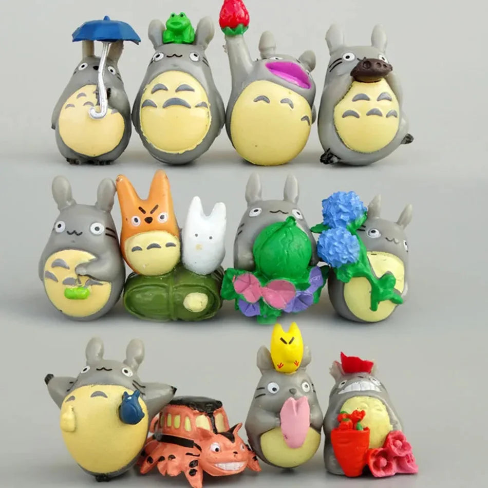Totoro Mini Figure PVC 1-3cm Anime Micro Landscape Ornament