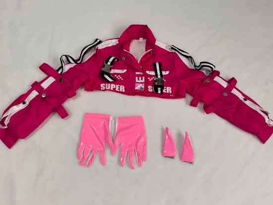 Women’s Nikki Alice Cosplay Costume Bodysuit with Ear Gloves Wig Cosplay Latex Cat suit Jumpsuit Jacket Suit SS69