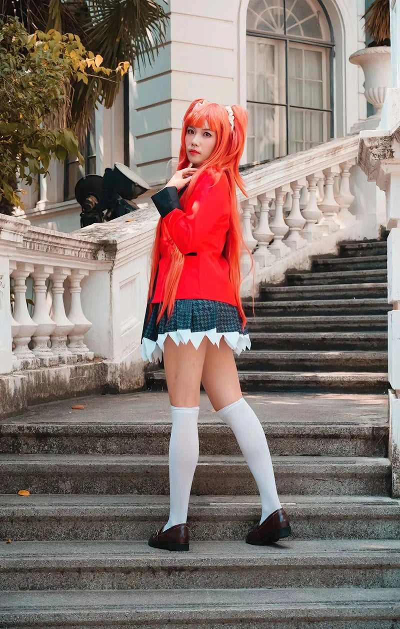 Anime Kakegurui Cosplay Costume Kirari Momobami Uniform Yumeko Sayaka Compulsive Gambler Japanese School Girl Pleated Skirt Suit SS69