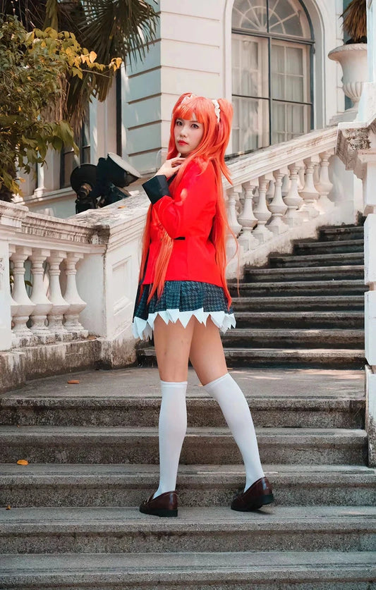 Anime Kakegurui Cosplay Costume Kirari Momobami Uniform Yumeko Sayaka Compulsive Gambler Japanese School Girl Pleated Skirt Suit SS69