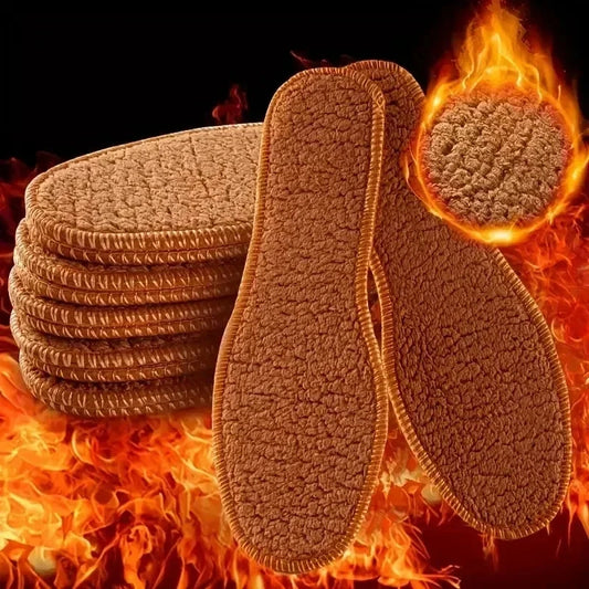 Winter Alpaca Wool Insoles Soft Plush Warm Thicken Foot Thermal Shoe Insole for Women Men Breathable Snow Boots Shoes Heat Pads SS69