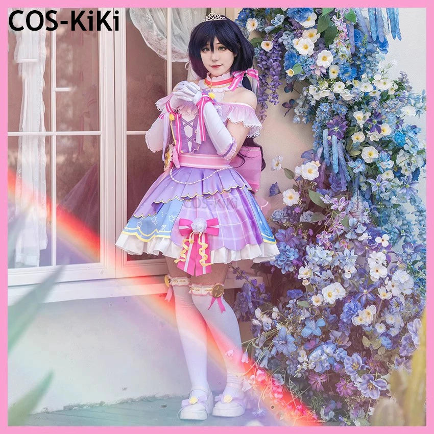 COS-KiKi Anime Lovelive Aqours Tojo Nozomi/Nishikino Maki All Members Fireworks Awakening Lolita Singing Suit Cosplay Costume SS69