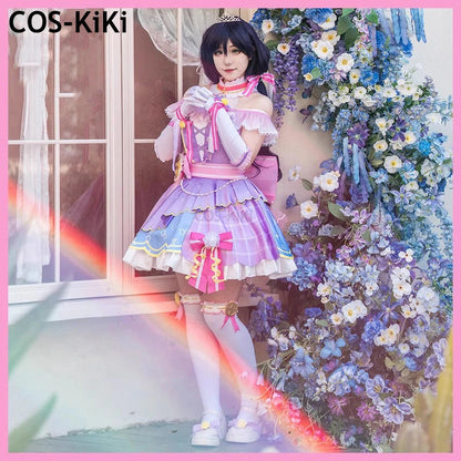 COS-KiKi Anime Lovelive Aqours Tojo Nozomi/Nishikino Maki All Members Fireworks Awakening Lolita Singing Suit Cosplay Costume SS69
