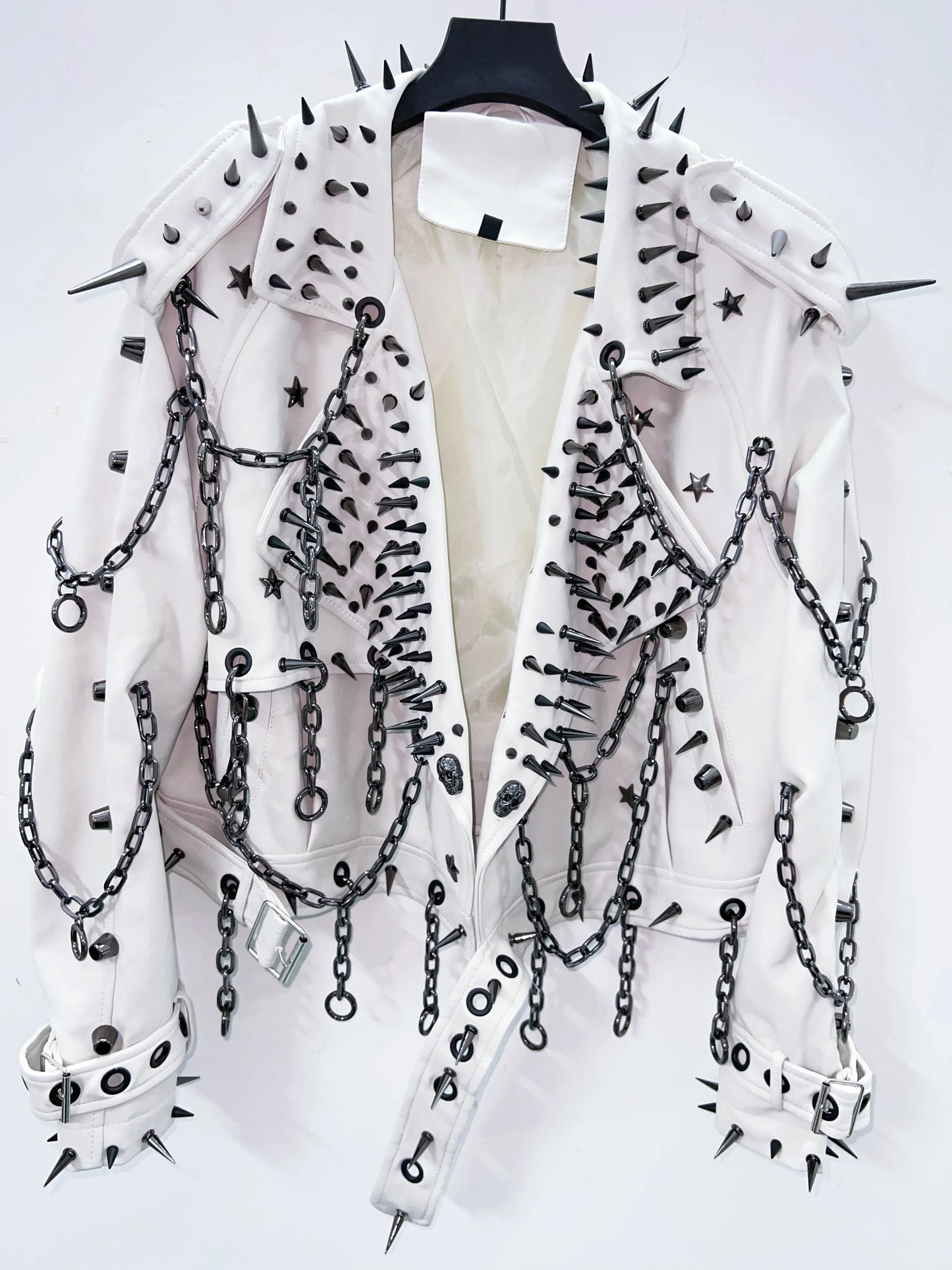 vintage Leather  y2k  Jacket Skull Jacket Punk Jacket  gothic Leather gothic clothes y2k fashion y2k clothes  harajuku Jacket SS69